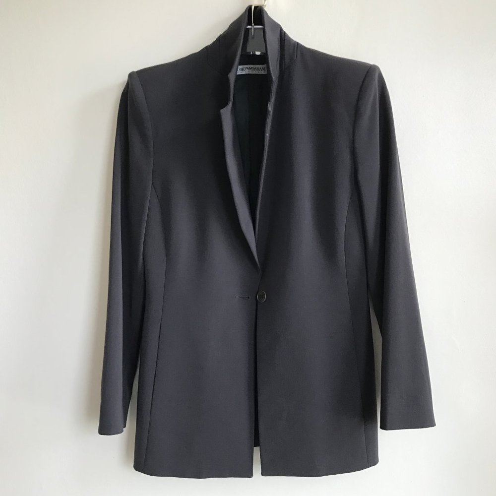 Vintage Emporio Armani blazer mushroom dark gray 6 - Picture 4 of 11